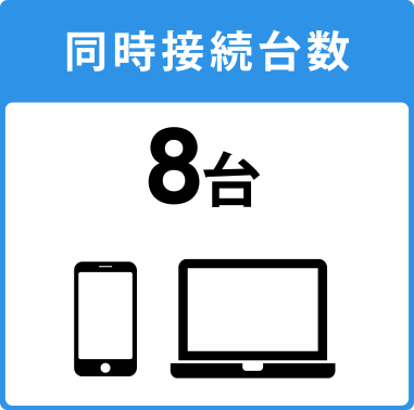 同時接続台数8台